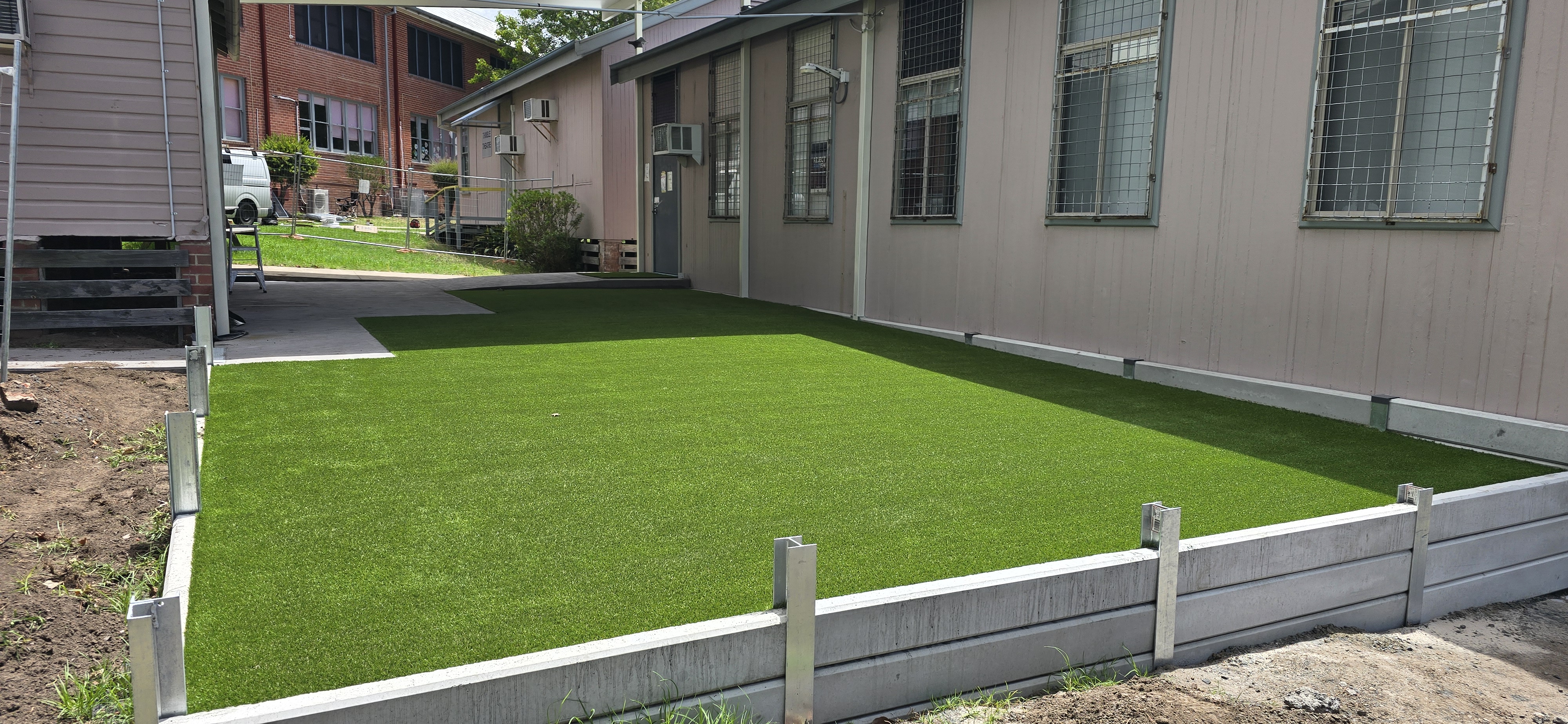 School Playground Synthetic Grass Install