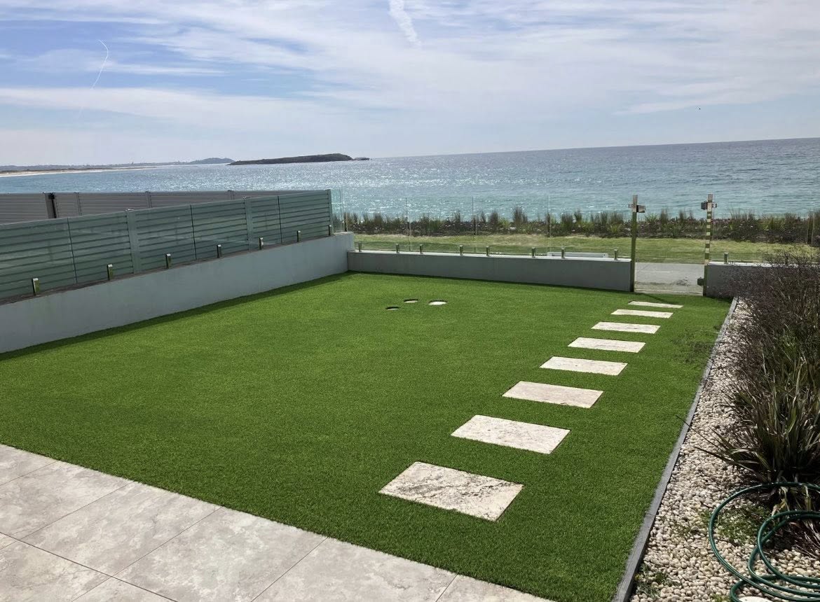 Residential Backyard Synthetic Grass Install